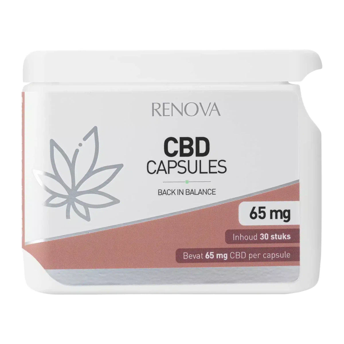 Packaging of Renova 40% CBD softgels