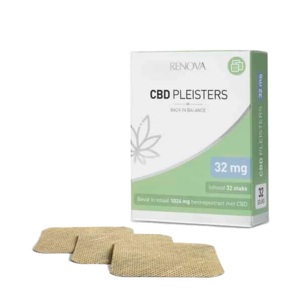Packaging of Renova CBD patches 32 mg