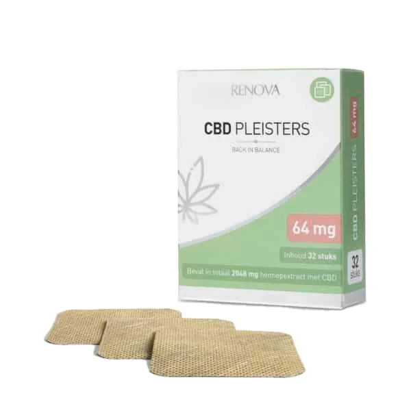 Packaging of Renova CBD patches 64 mg